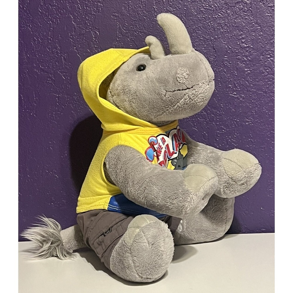 St Louis Zoo Build A Bear Rhino Plush Full Outfit Animal Extremely Rare BABW